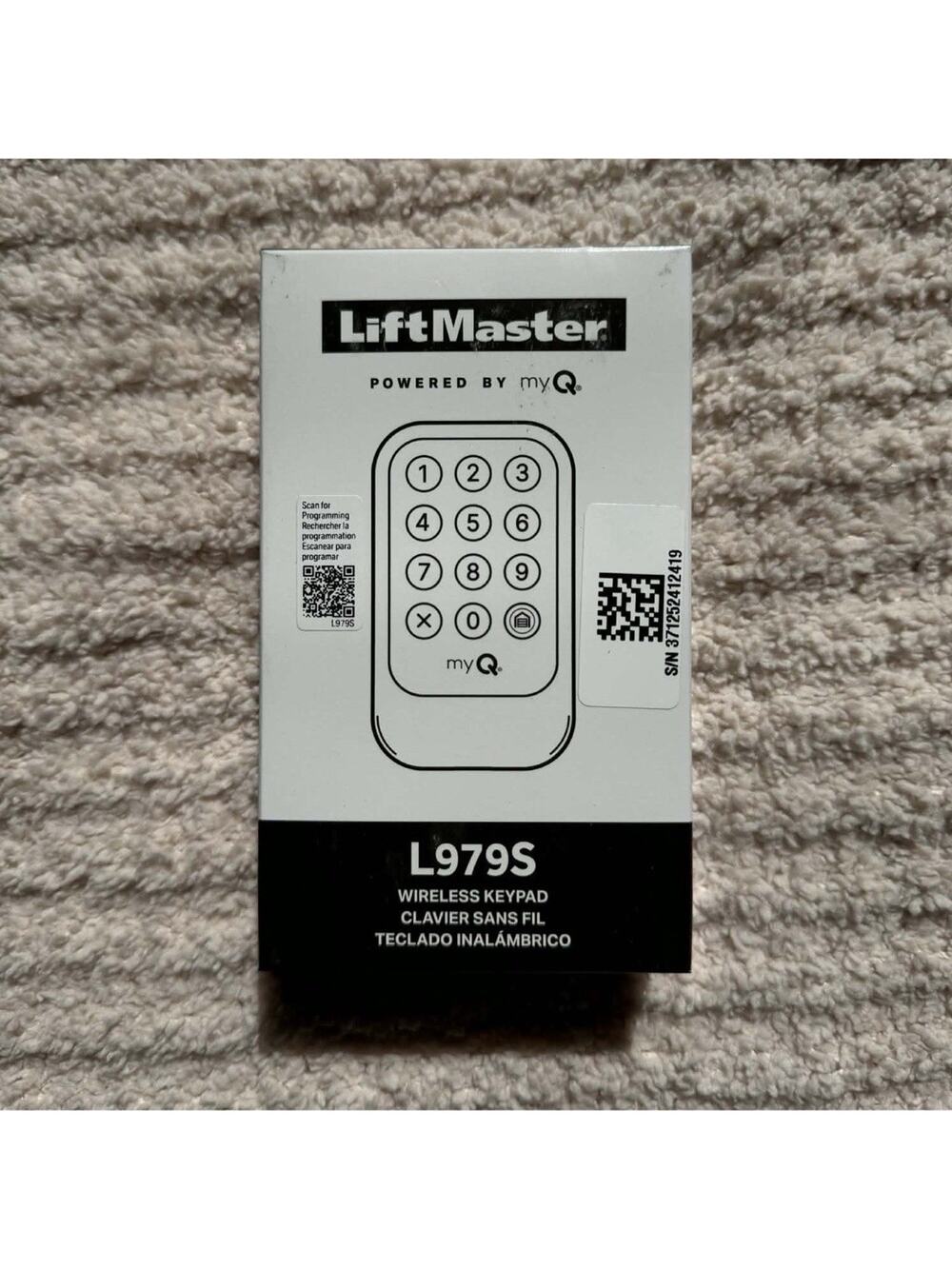 Brand New In Box LiftMaster L979S Wireless Keypad, 12 Buttons, White, 30m Range